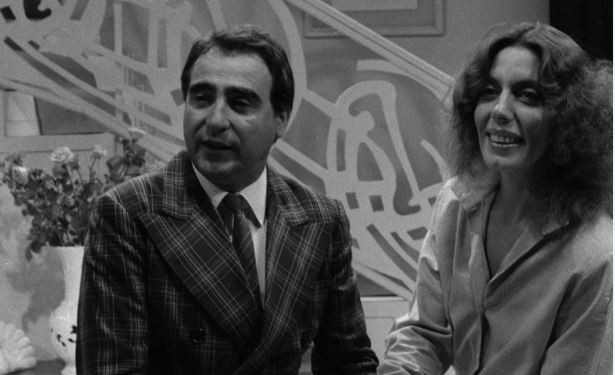 Mila Moreira em 1982 com o ator Luís Gustavo, com quem foi casada