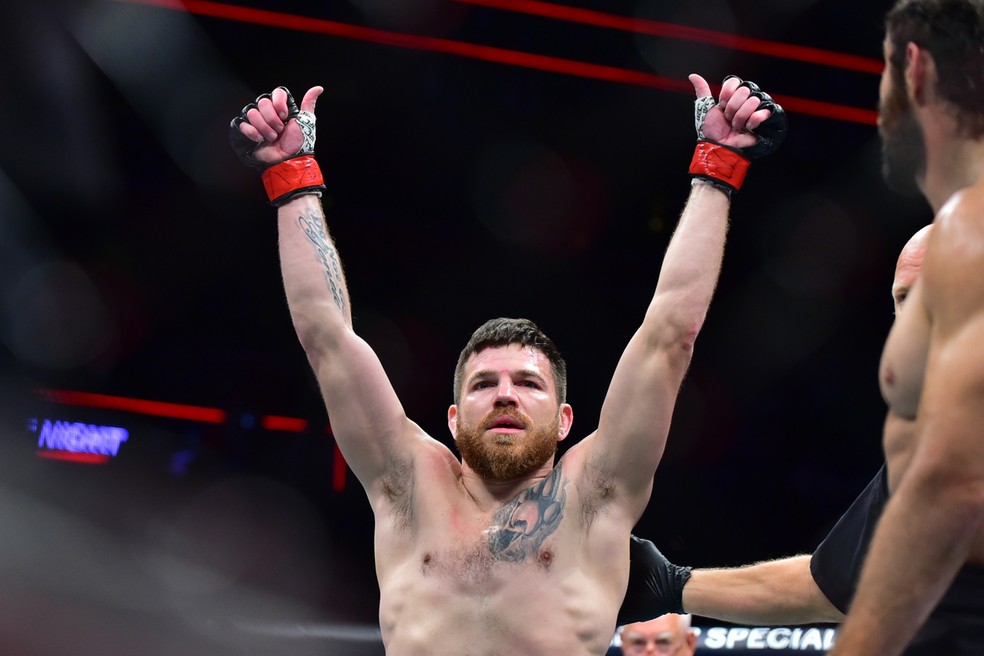 Jim Miller comemora vitÃ³ria contra Jason Gonzalez â?? Foto: Jason Silva