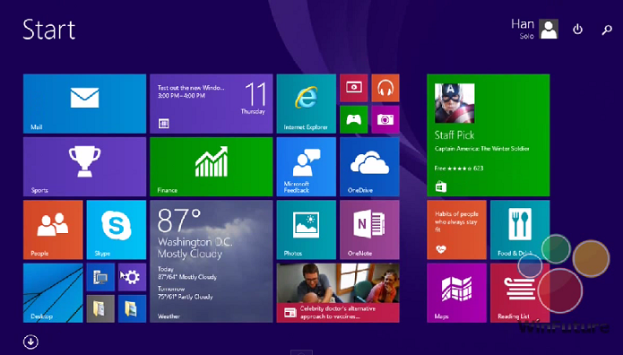 Novas imagens do Windows 9 foram divulgadas (Foto: Reprodução YouTube)