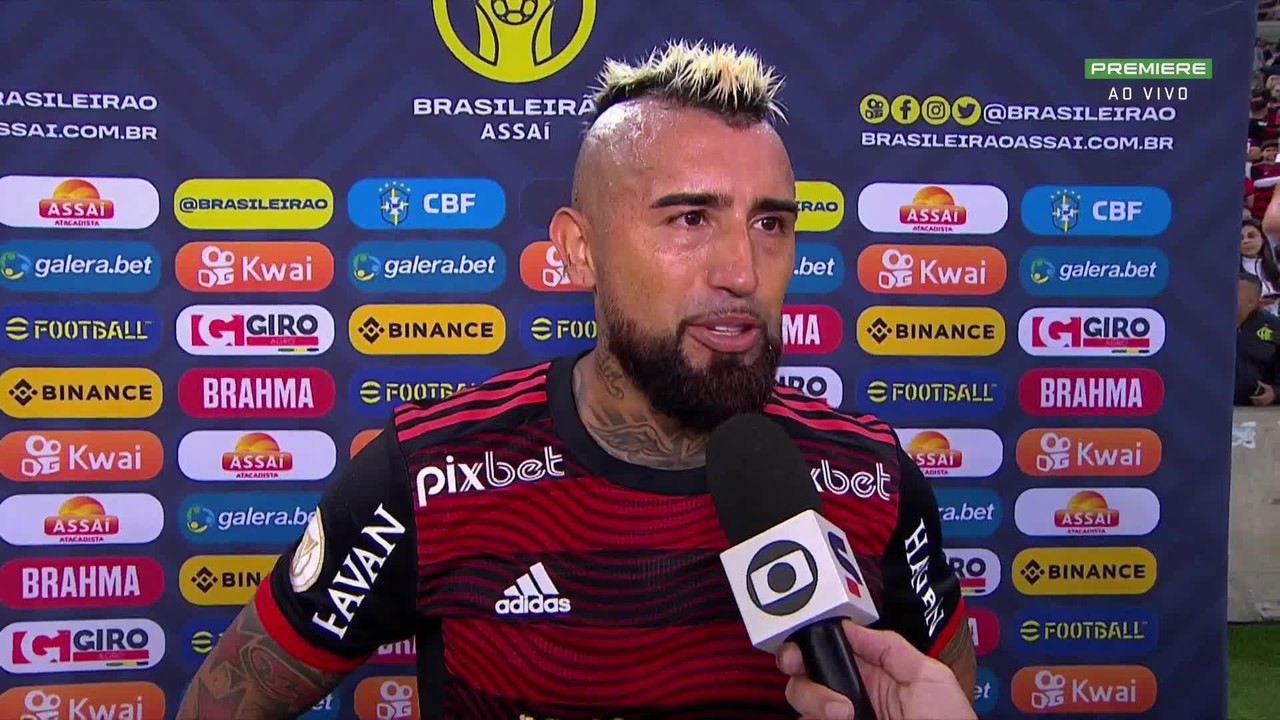 Vidal fala sobre a emoção de marcar o primeiro gol pelo Flamengo: 'Um sonho que estou vivendo'