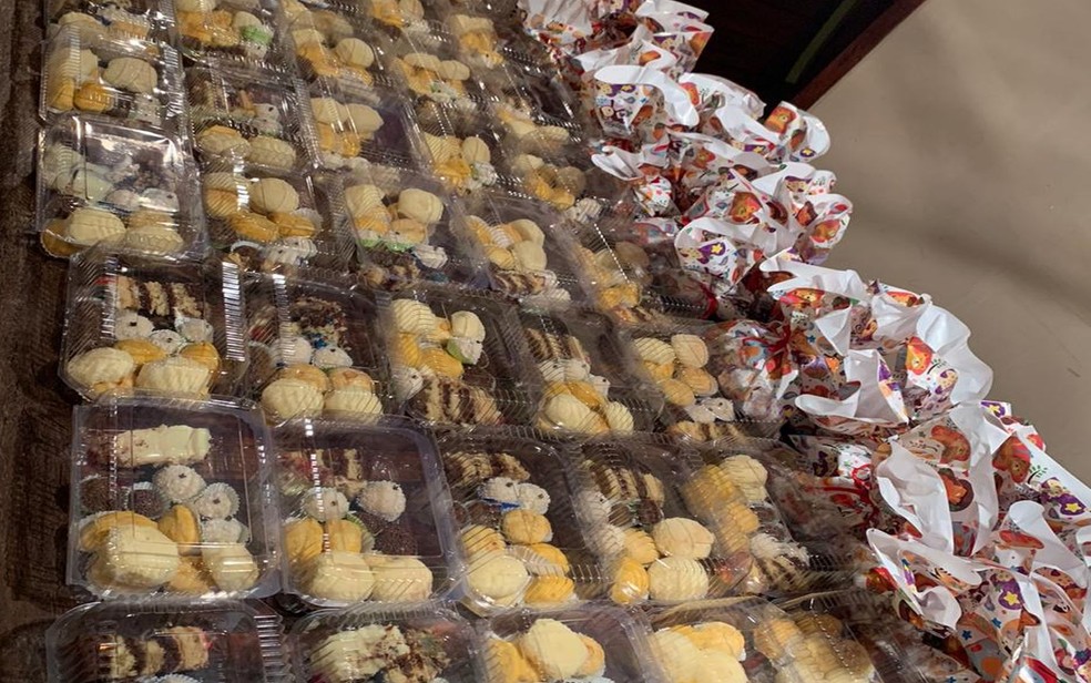 Produtos doados para as crianças — Foto: Pastoral do Povo da Rua