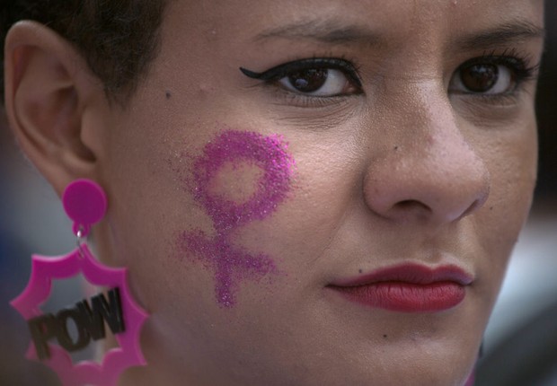 Protesto no Dia Internacional da Mulher em São Paulo (Foto: Victor Moriyama/Getty Images)