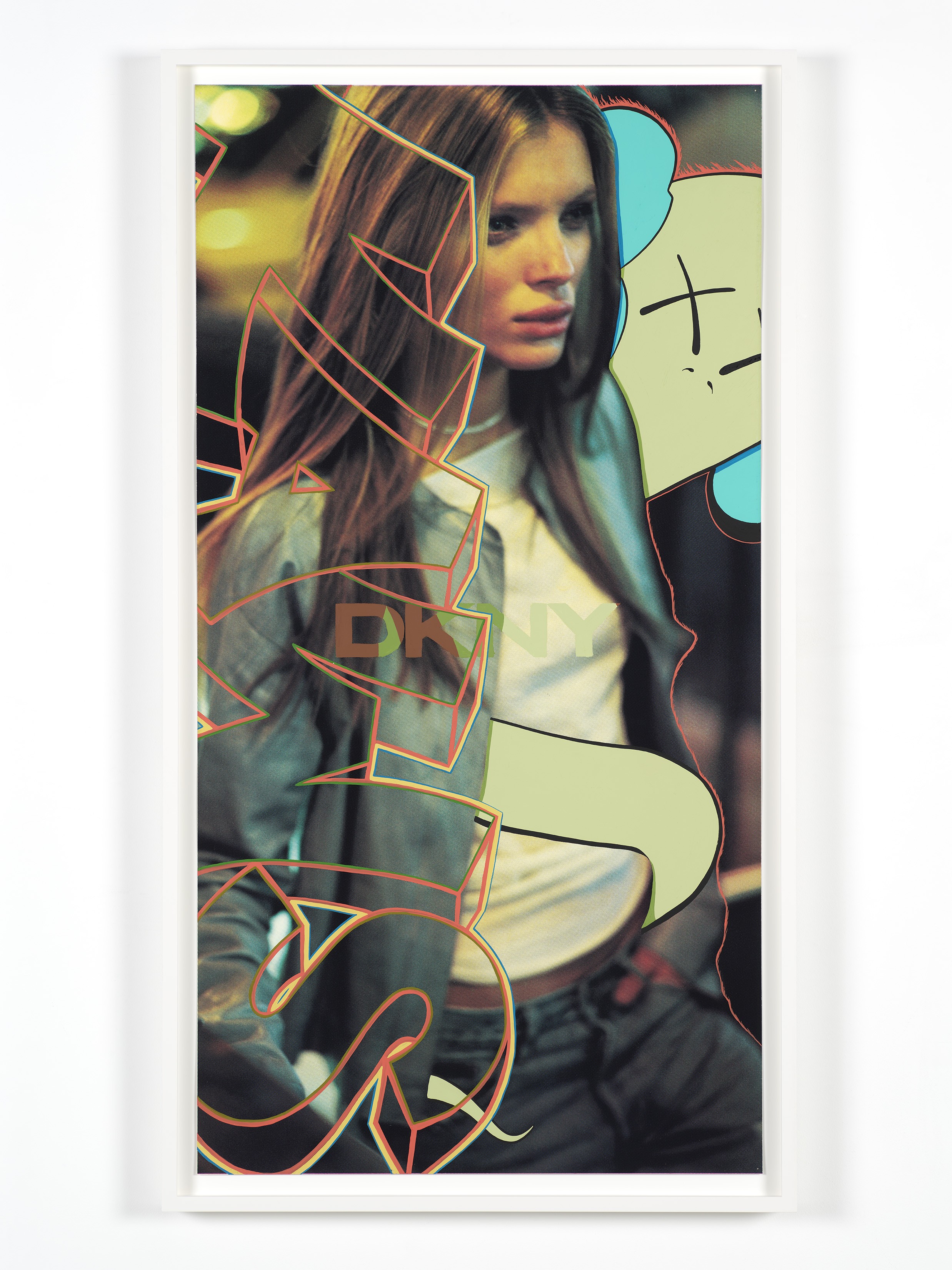 KAWS UNTITLED (DKNY), 1999 Acrílico em pôster publicitário 50 x 26 inches (Foto: © KAWS Foto: Farzad Owrang)