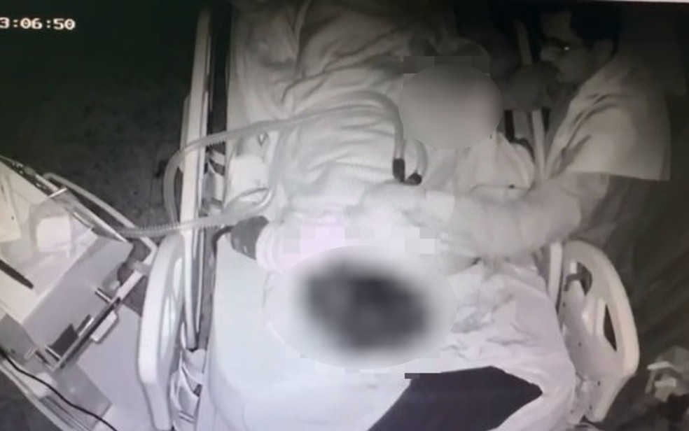 Segundo delegada, imagens mostram abuso sexual por parte de técnico de enfermagem — Foto: Polícia Civil/Divulgação