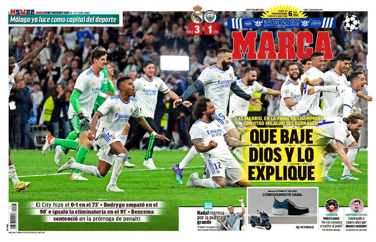 De ‘Que Dios explique’ a ‘Epica lección’: mira las portadas de los diarios con la victoria del Real Madrid |  Liga de Campeones