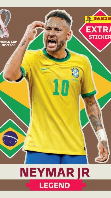 Kit 4 Figurinhas Legend Gold Neymar Jr Copa Qatar 2022 - Desconto no Preço
