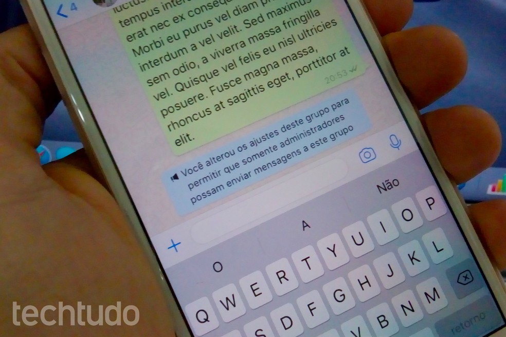Restringir no envio de mensagens apenas por administradores chegou ao WhatsApp com três anos de atraso — Foto: Helito Beggiora/TechTudo