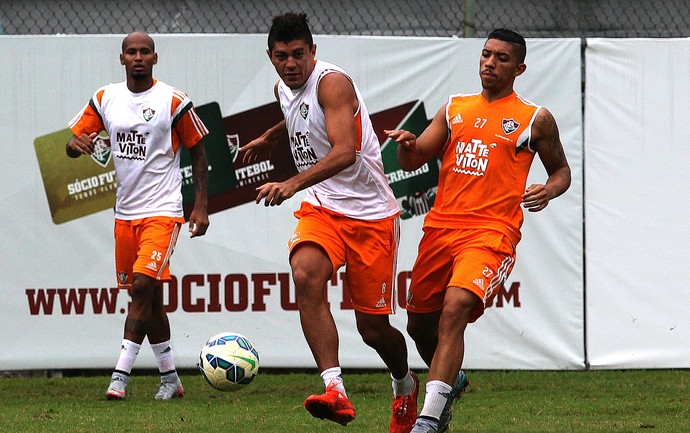 Edson e Douglas treino do Fluminense (Foto: Nelson Perez / Fluminense FC) Edson e Douglas treino do Fluminense (Foto: Nelson Perez / Fluminense FC)