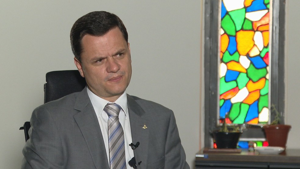 Secretário de Segurança Pública, Anderson Torres, em entrevista à TV Globo  — Foto: TV Globo/Reprodução 