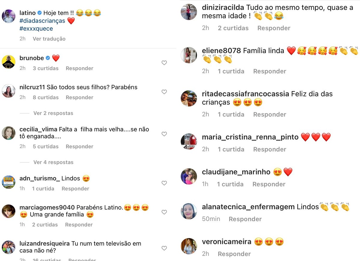 Latino postou foto com crianças e confundiu internautas, que acharam que se tratavam de seus filhos (Foto: Reprodução / Instagram)