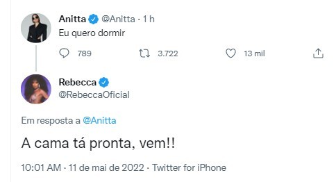 Rebecca diverte fãs com resposta a Anitta (Foto: Reprodução / Instagram)