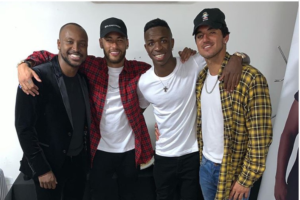 Neymar, Vinicius Junior, Medina — Foto: Reprodução
