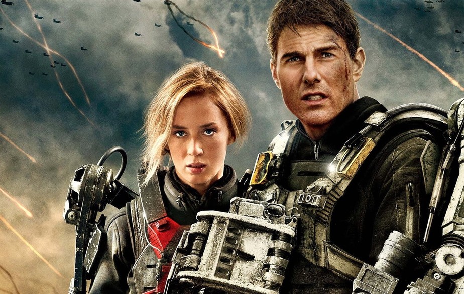 Emily Blunt e Tom Cruise em ‘No Limite do Amanhã’ (2014)