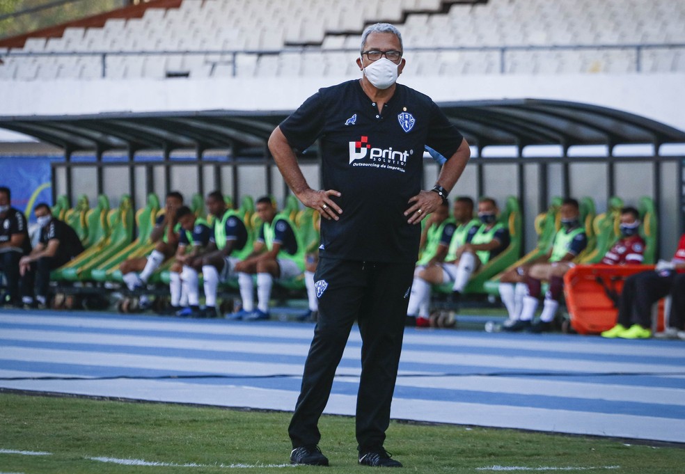 Técnico queria maior intensidade do time no jogo — Foto: Jorge Luiz/Paysandu