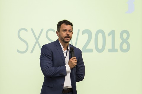 Christiano Braga, gerente de exportações da Apex-Brasil, abriu o treinamento para as 77 empresas da delegação no BootCamp para o SXSW 2018