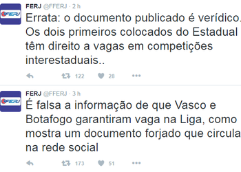 Bota e Vasco devem representar o  Rio na Primeira Liga em 2017, diz Ferj