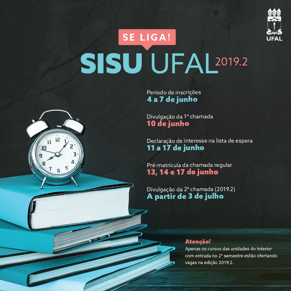 Confira o calendário completo de matrículas para cursos do 2º semestre nos campi da Ufal no interior — Foto: Divulgação/Ufal