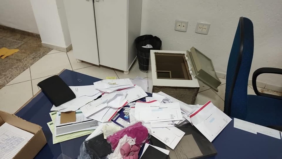 Secretaria de Igreja em Tupã após furto — Foto: Divulgação
