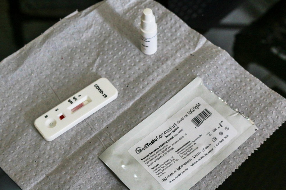 Teste rápido para Covid-19, doença causada pelo novo coronavírus — Foto: Divulgação/Secom-PB