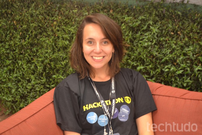 Camila Achutti, jurada convidada do Hackathon Globo de 2016 na casa do BBB (Foto: Caio Bersot / TechTudo)