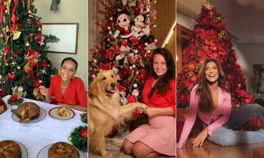 Taís Araújo, Larissa Manoela e Juliana Paes mostram decoração de Natal em casa