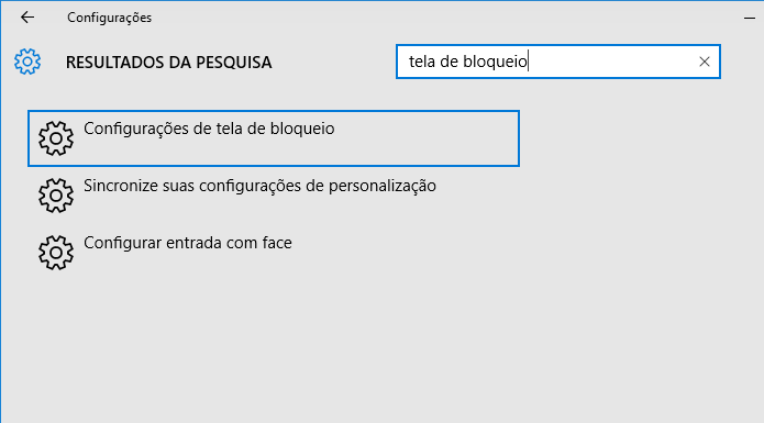 Acessando as configurações da tela de bloqueio do Windows 10 (Foto: Reprodução/Edivaldo Brito)