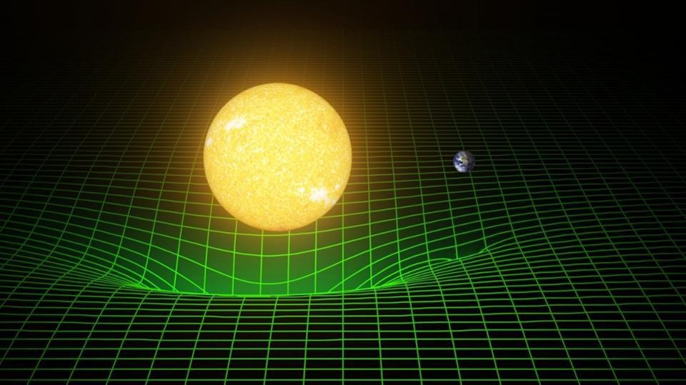 Curvatura do espaço-tempo causada pelo Sol ao seu redor (Foto: T. PYLE/CALTECH/MIT/LIGO LAB)