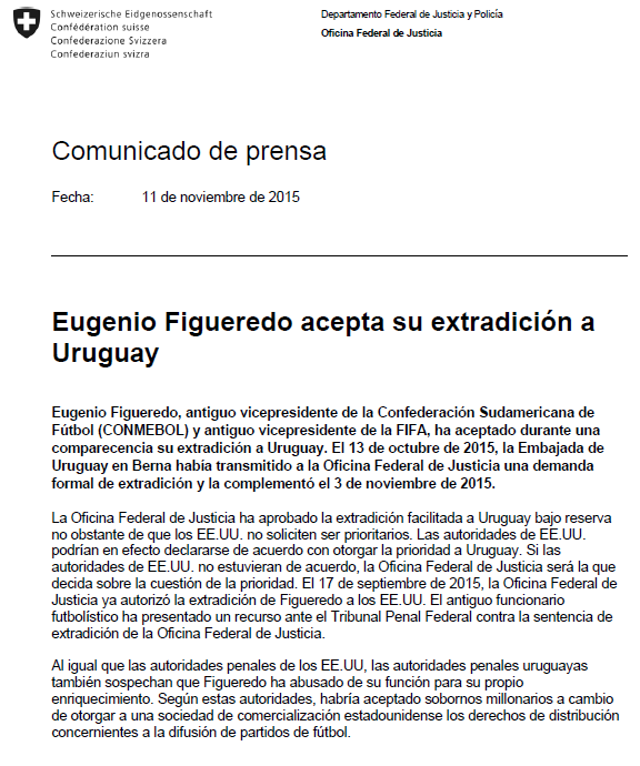 Comunicado Eugenio Figueiredo