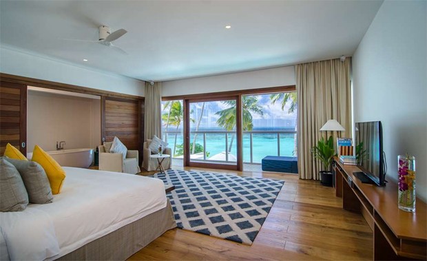 Hotel nas Ilhas Maldivas (Foto: ReproduÃ§Ã£o/Amilla Fushi)