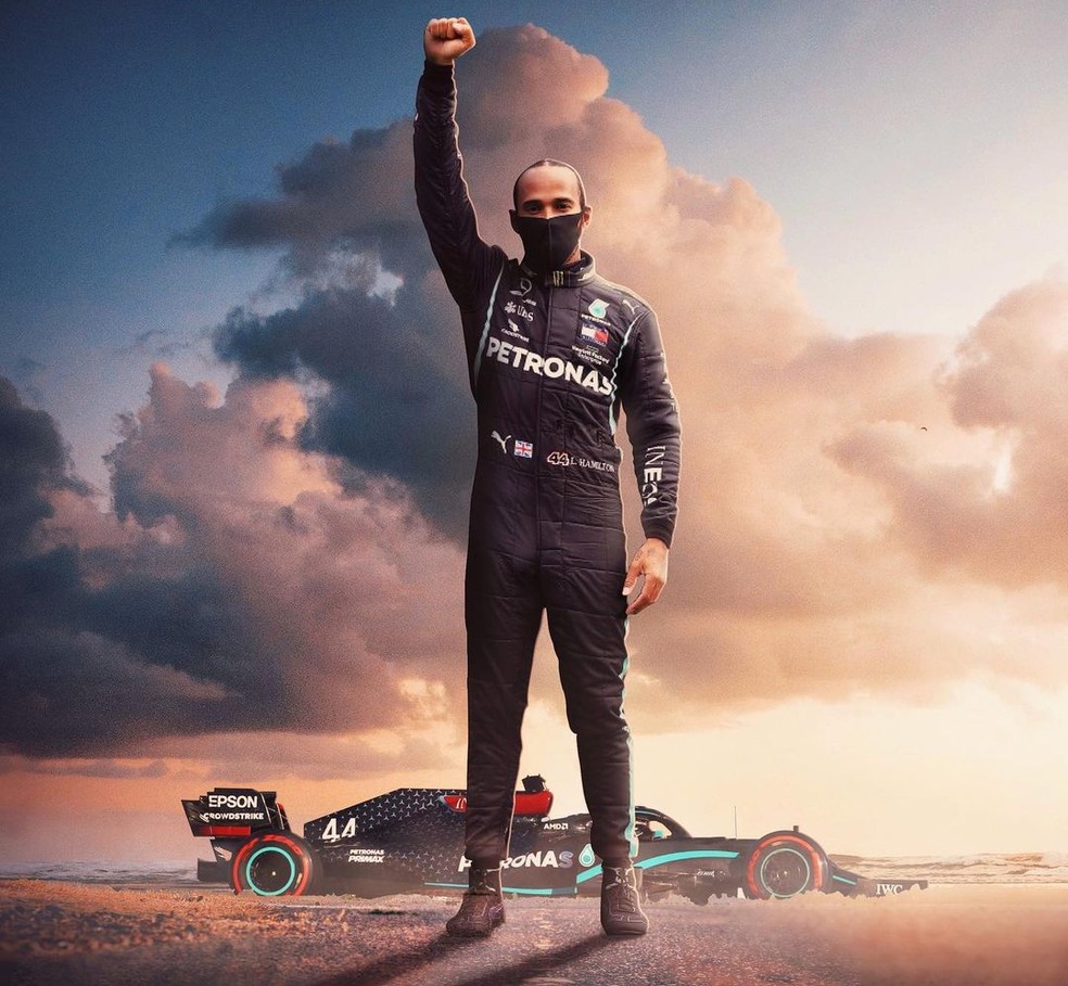 Lewis Hamilton é heptacampeão de Fórmula 1 — Foto: Reprodução