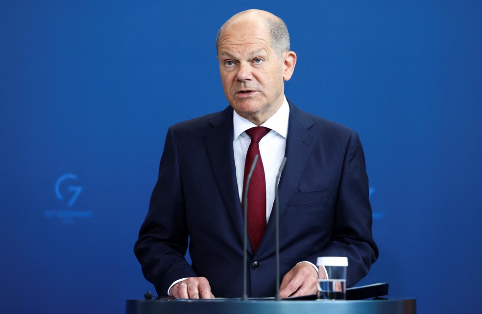 O primeiro-ministro da Alemanha, Olaf Scholz, será um dos líderes que estrearão no fórum de Davos. — Foto: Lisi Niesner/ Reuters