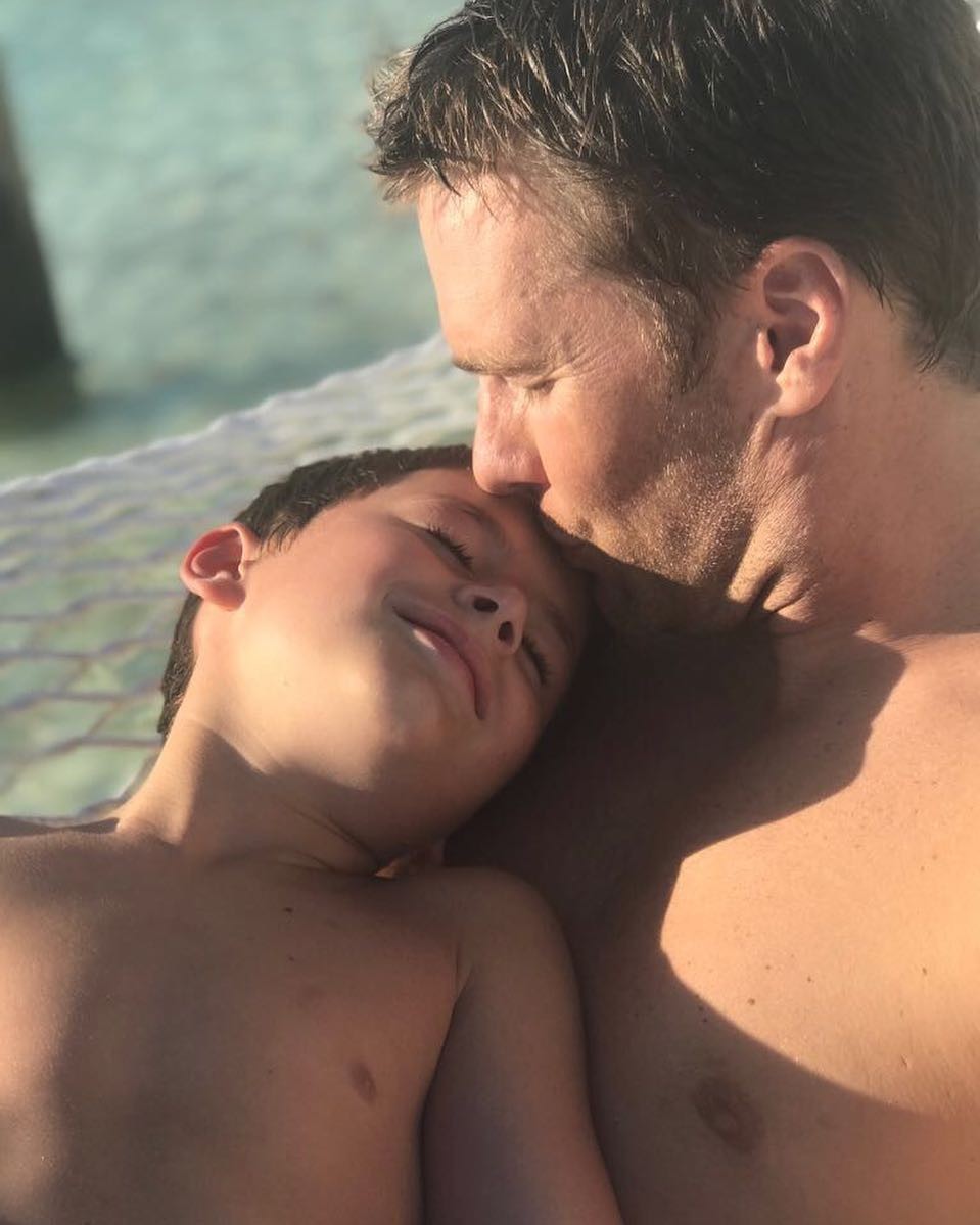 Tom Brady com o filho (Foto: Instagram/ Reprodução)