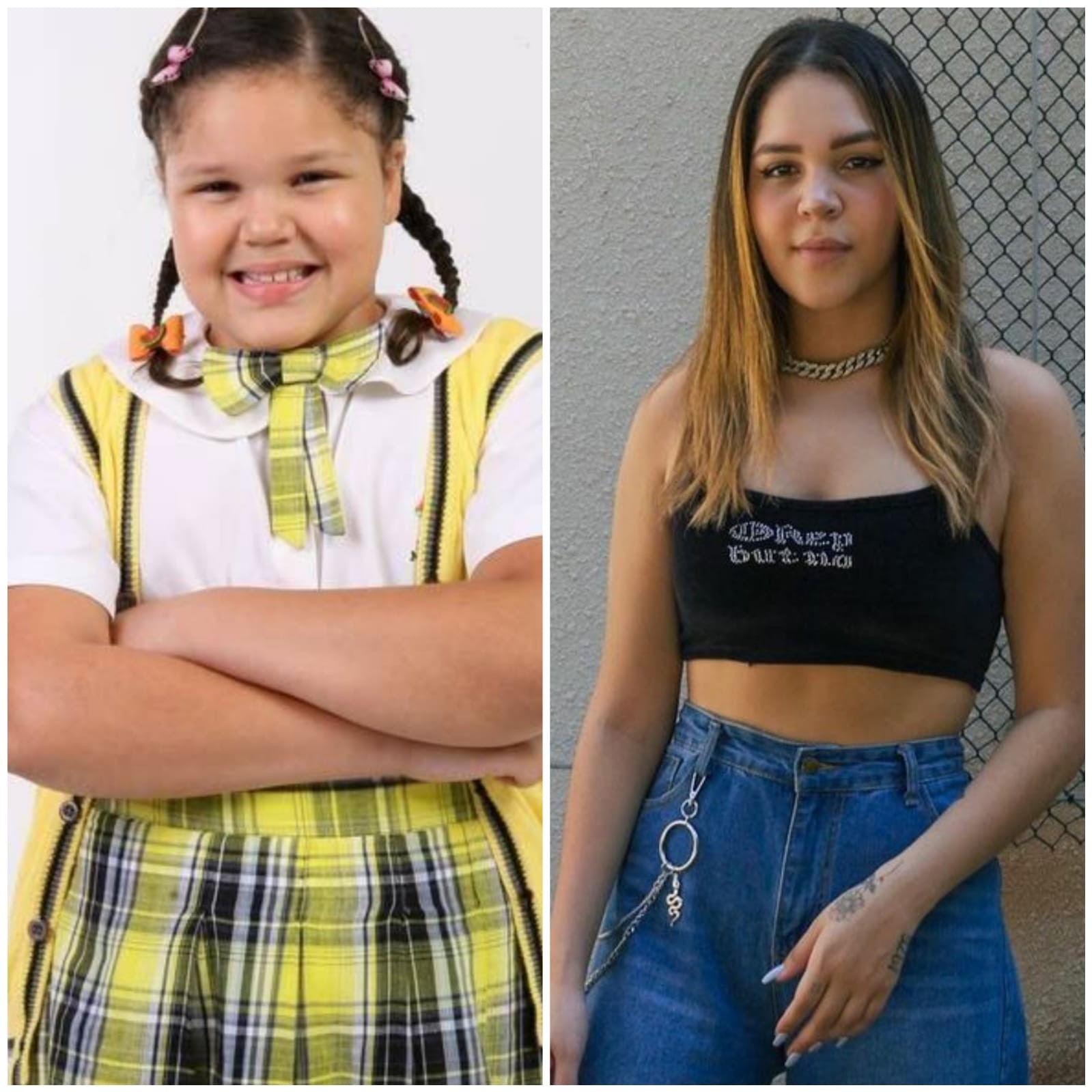 Aysha: antes e depois (Foto: Reprodução/Instagram)