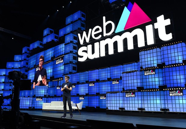 Paddy Cosgrave, CEO e cofundador do Web Summit na noite de abertura do Web Summit 2019, em Portugal (Foto: Piaras Ó Mídheach/Sportsfile for Web Summit via Getty Images)