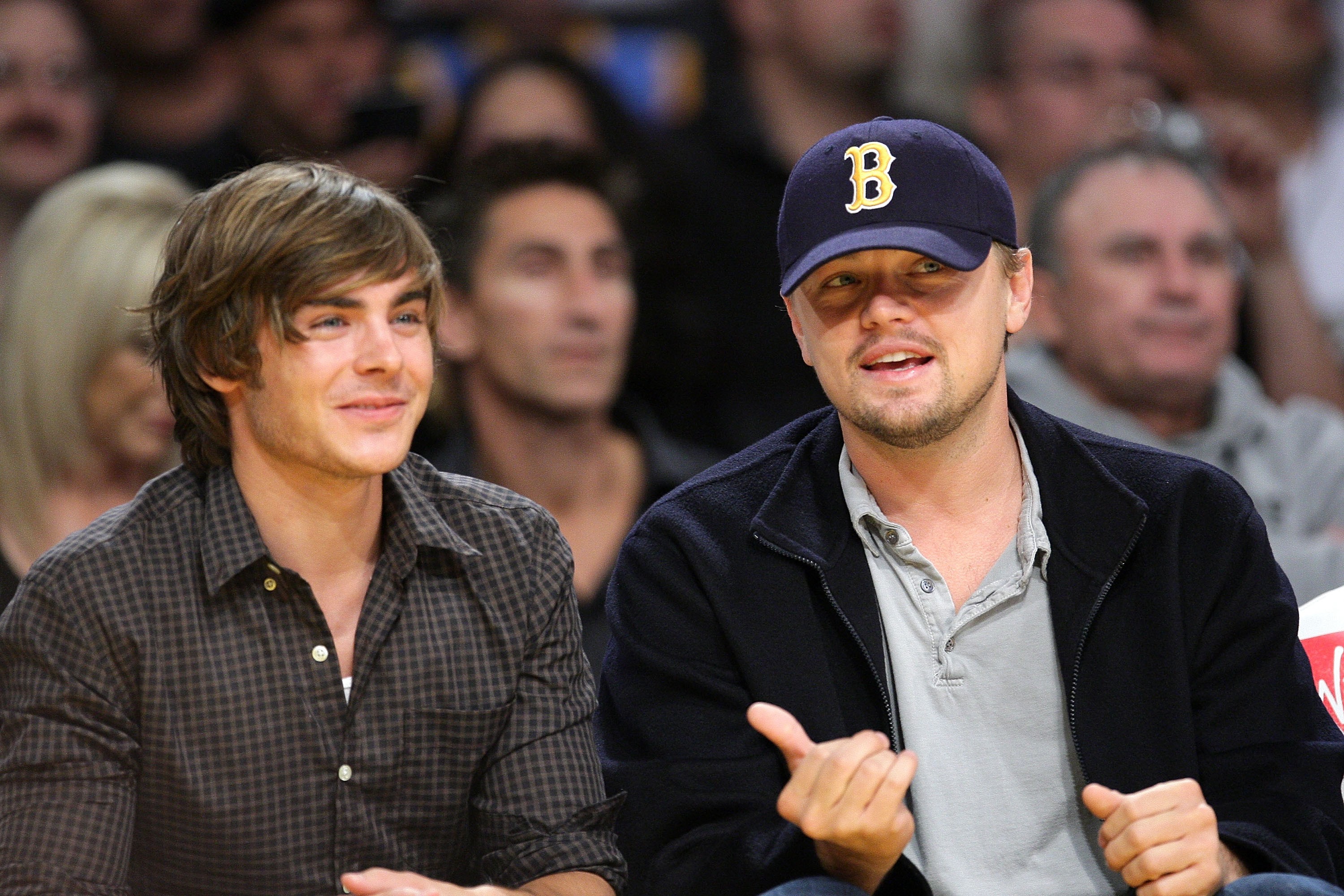 Zac Efron e Leonardo DiCaprio em 2008 (Foto: Getty Images)