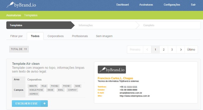 ByBrand é uma ferramenta online em português para criar assinaturas de e-mails (Foto: Reprodução/Barbara Mannara)