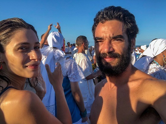 Caio Blat e Luisa Arraes em Trancoso (Foto: reprodução / Instagram)
