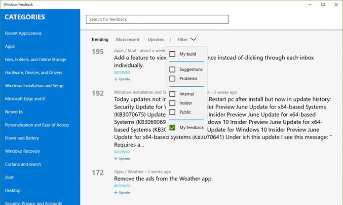Insider Hub poderá ser acessado por qualquer usuário do Windows para dar feedback (Foto: Divulgação/Microsoft)