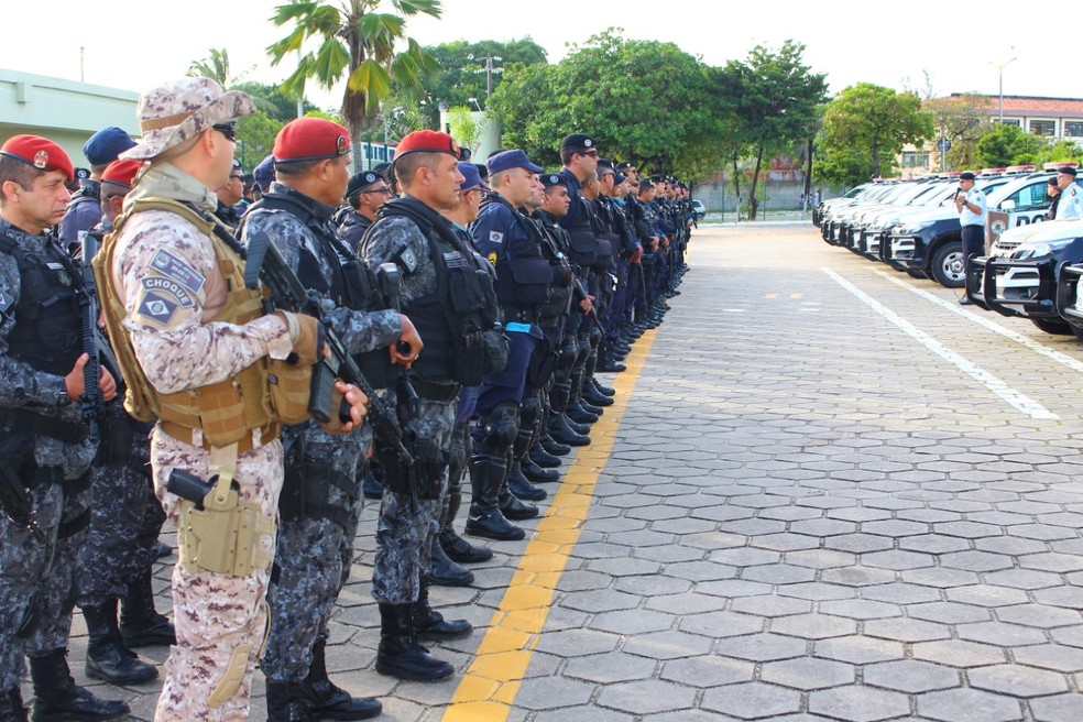 Eleições suplementares no Ceará contam com o apoio de quase 500 policiais militares para reforçar segurança. — Foto: Divulgação/PM