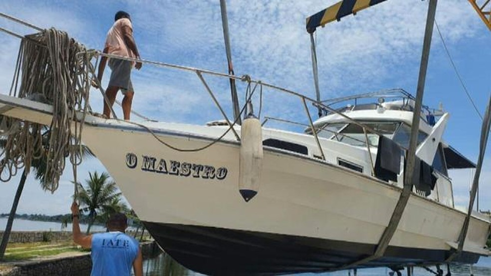 Lancha "O Maestro" desapareceu com cinco tripulantes após sair do Rio de Janeiro com destino ao Ceará — Foto: Reprodução/Fantástico