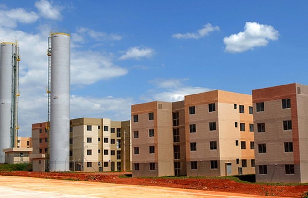 Construção erguida no Paranoá para atender beneficiários do programa Morar Bem — Foto: Dênio Simões/Agência Brasília