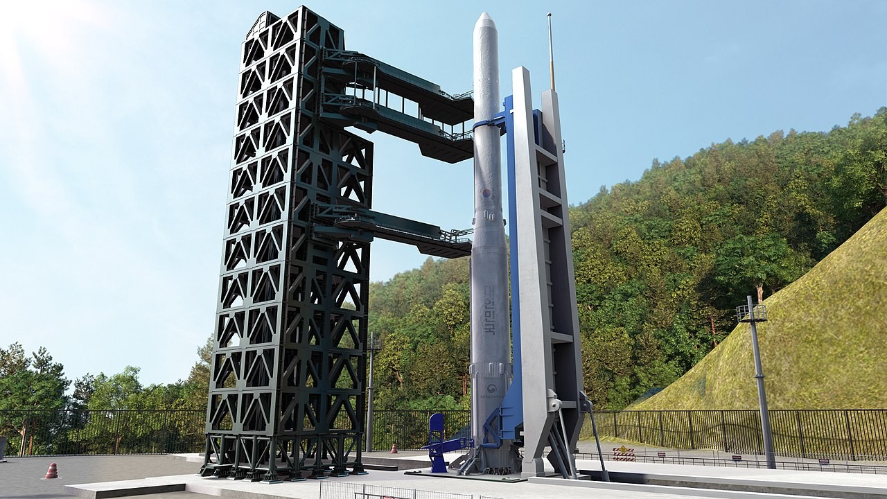 O foguete espacial Nuri foi lançado de Goheung, Seul, na Coreia do Sul  (Foto: Korea Aerospace Research Institute/Wikimedia Commons )