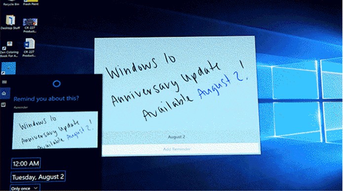 Novo Windows Ink permite usar canetas digitais para escrever na tela de dispositivos (Foto: Reprodução/Microsoft)