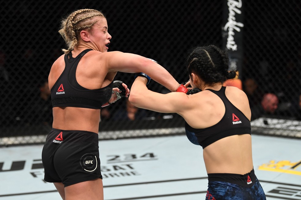 Paige VanZant finalizou Rachael Ostovich no segundo round â?? Foto: Getty Images