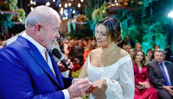 Cerimônia de casamento de Lula e Janja — Foto: icardo Stuckert/ Reprodução