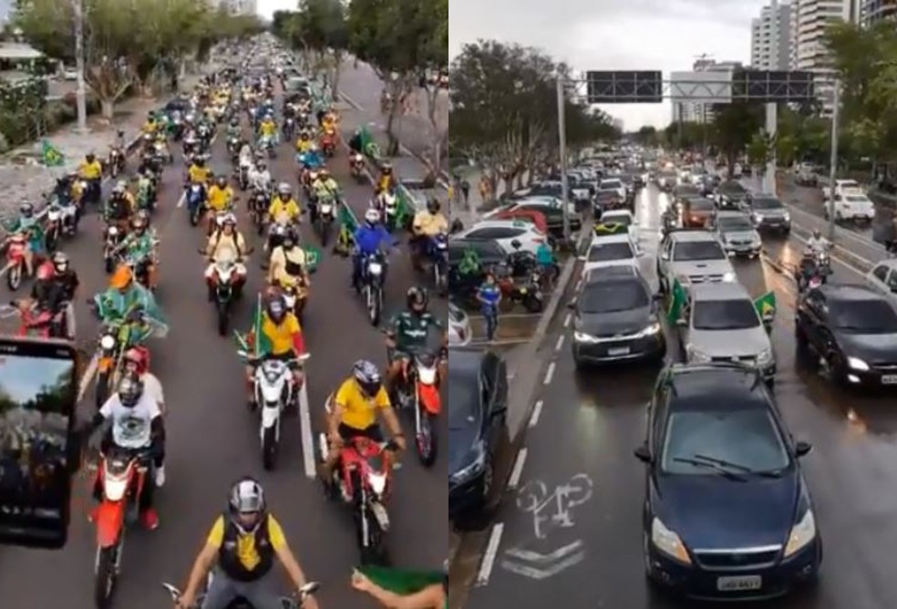 apoiadores de bolsonaro se reunem em carreata em manaus amazonas g1