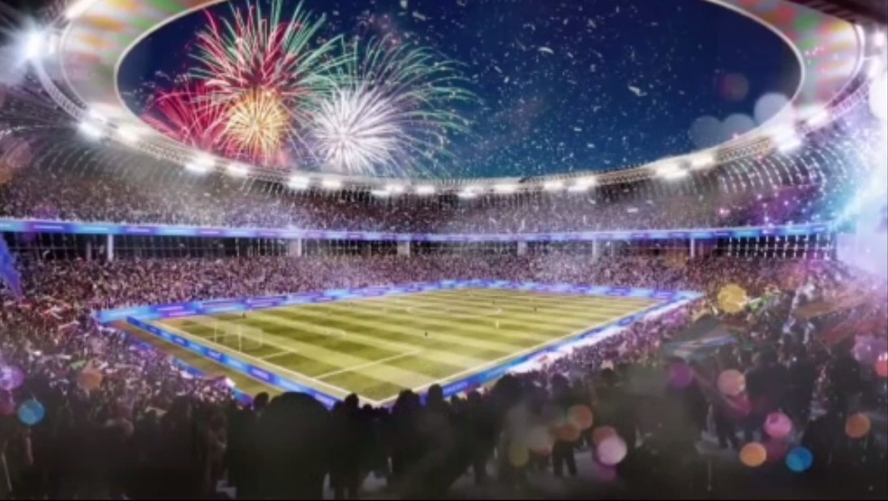Projeto de estdio da Conmebol, que ser construdo em Luque, no Paraguai  Foto: Reproduo/Conmebol