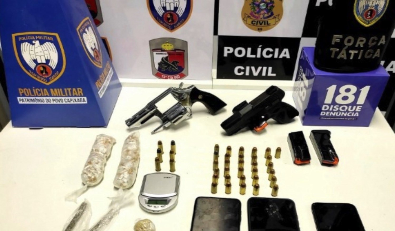 Seis homens são presos por tráfico de drogas e tiroteios em Pinheiros, no ES