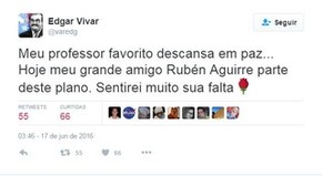 Edgar Vivar anuncia morte de Rubén Aguirre (Foto: Reprodução/Instagram) Edgar Vivar anuncia morte de Rubén Aguirre (Foto: Reprodução/Instagram)