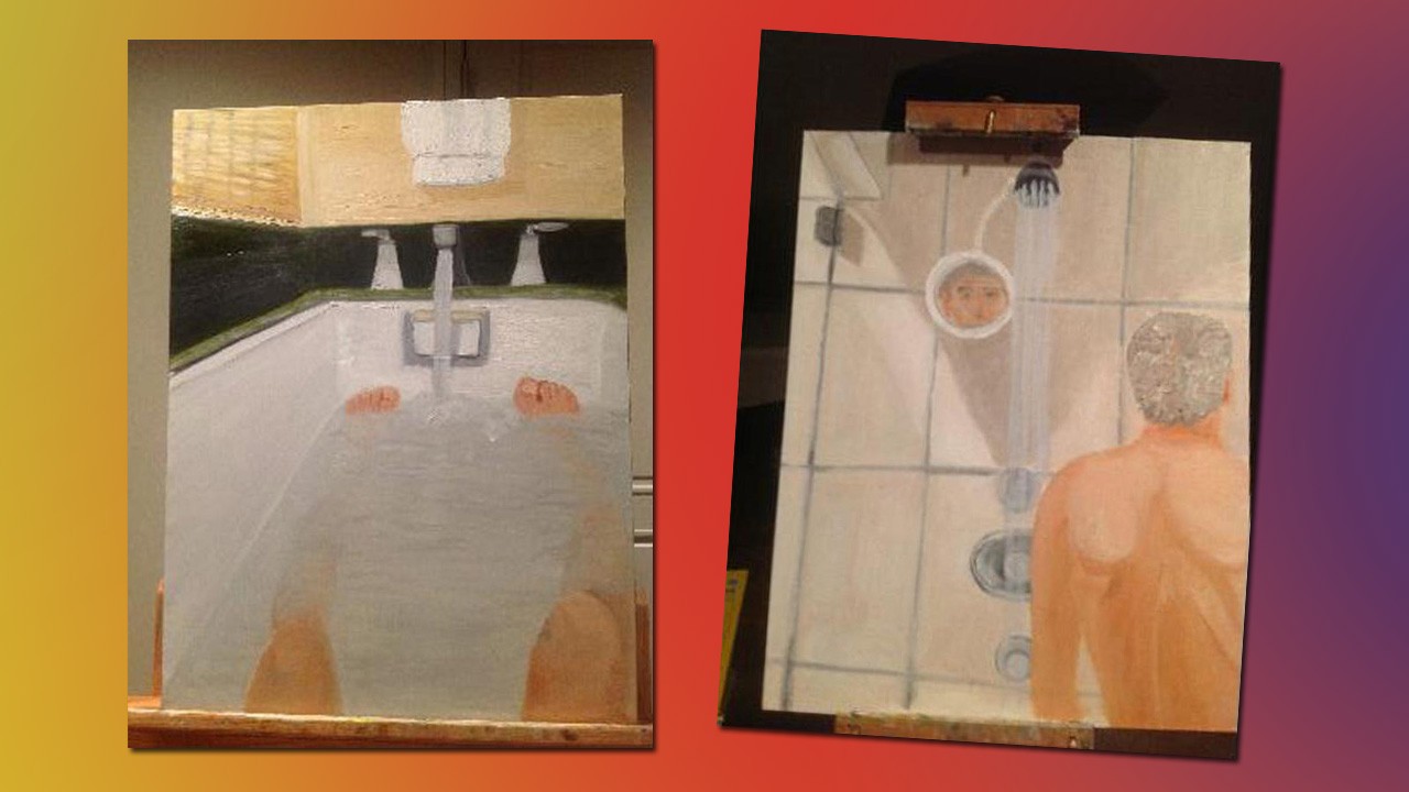 Os auto-retratos no banheiro de George Bush (Foto: reprodução)